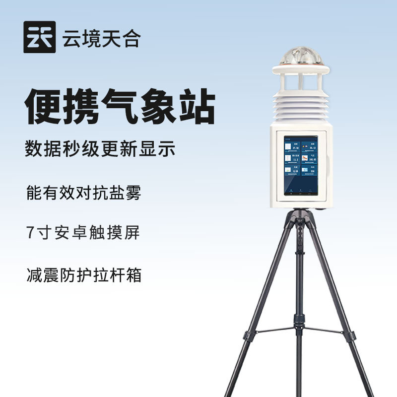 一体化便携式气象站的核心优势：轻量化设计 + 全要素监测